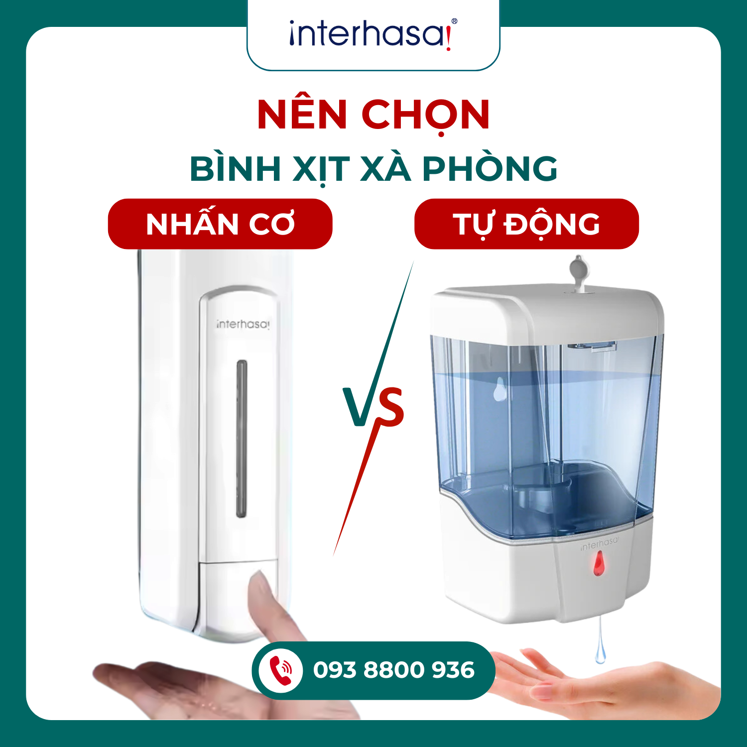 Lựa chọn bình xịt xà phòng cảm ứng hay dạng nhấn