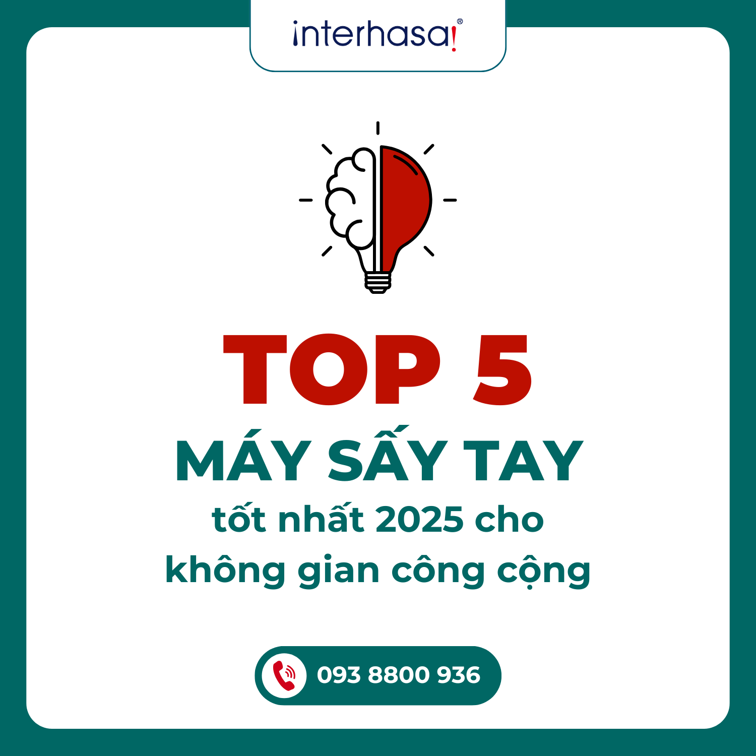 Top 5 máy sấy tay Interhasa tốt nhất hiện nay cho công cộng